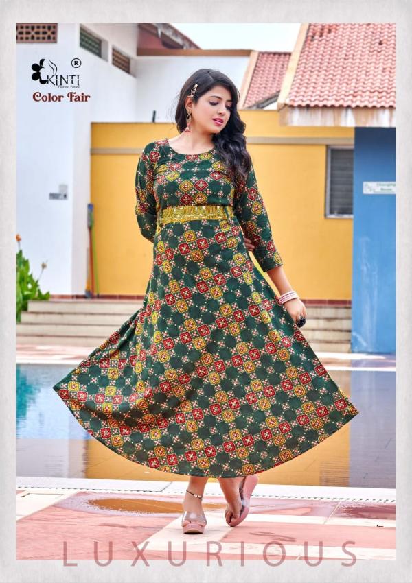 Kinti Color Fair Designer Stylish Anarkali Kurti Collection